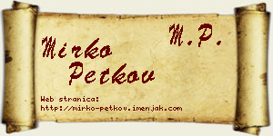 Mirko Petkov vizit kartica